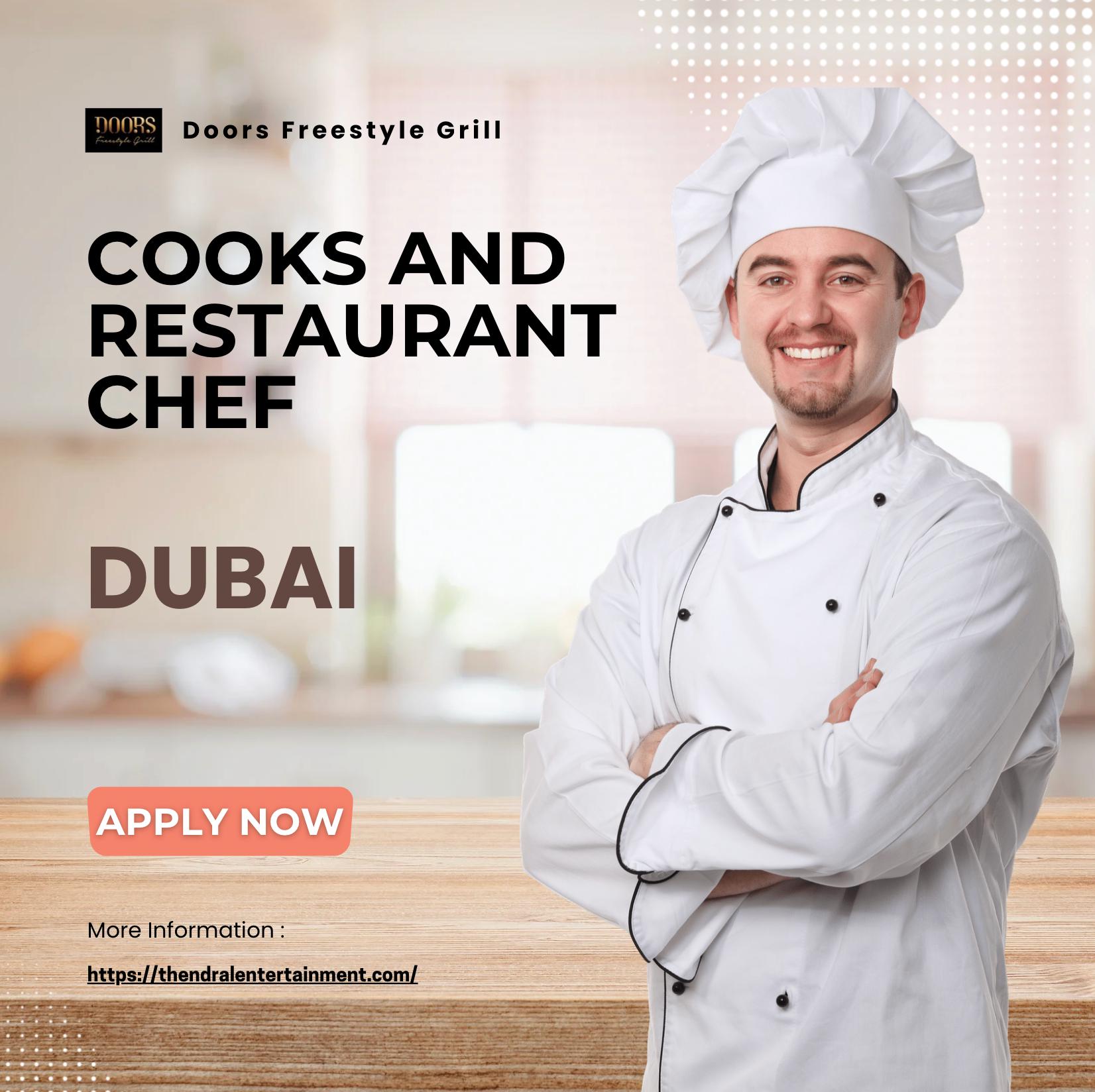 Dubai Chef Jobs 2025 – Join Doors Freestyle Grill as a Cook/Restaurant Chef Now