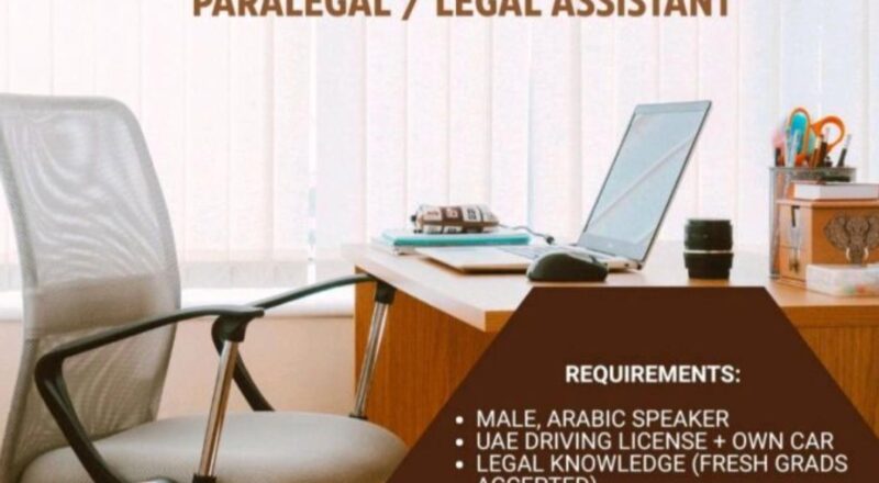 Paralegal Jobs in Dubai 2025 – Exciting Legal Assistant Opportunities at Majid Al Jassim Advocates