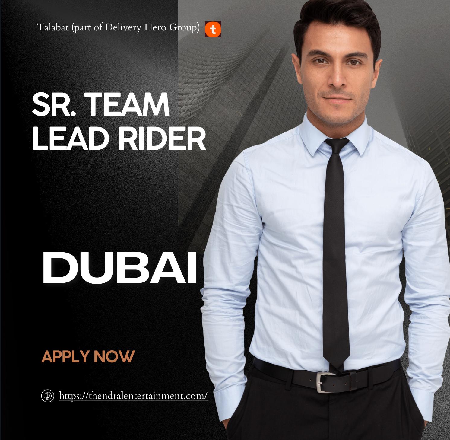 Talabat Careers Dubai 2025 – Sr. Team Lead Rider Role with Delivery Hero
