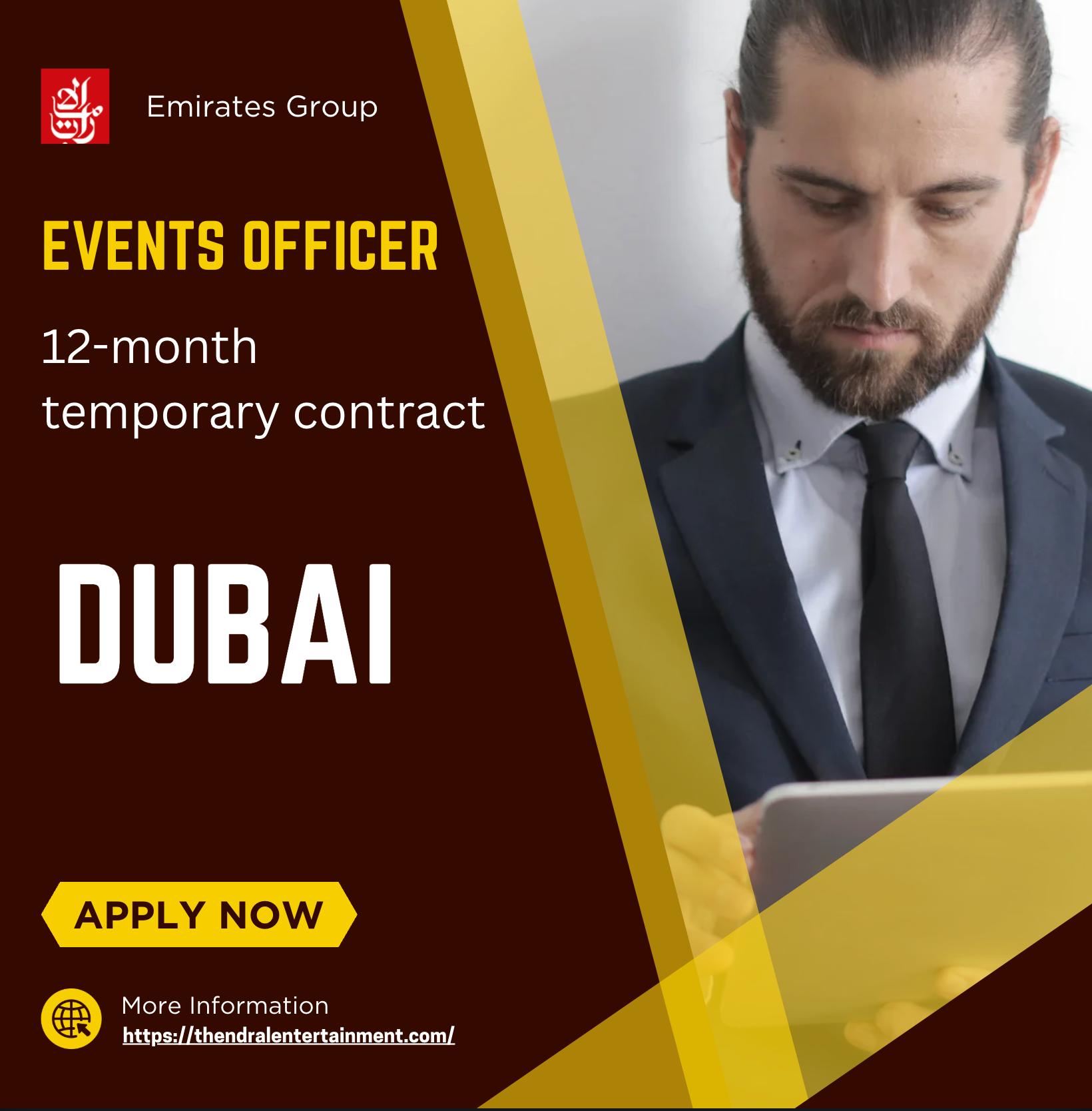 Emirates Careers Dubai 2025 – Events Officer (12-Month Contract) Opportunity | Last Date 24th Oct