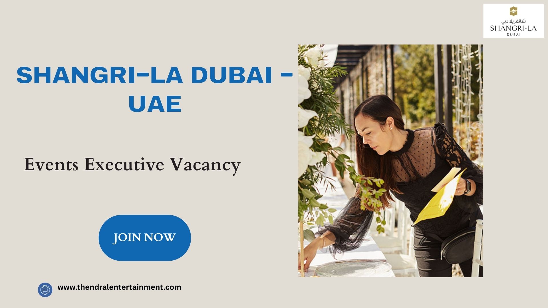 ✨ Shangri-La Dubai – Events Executive Vacancy in the United Arab Emirates 2025 – Apply Immediately