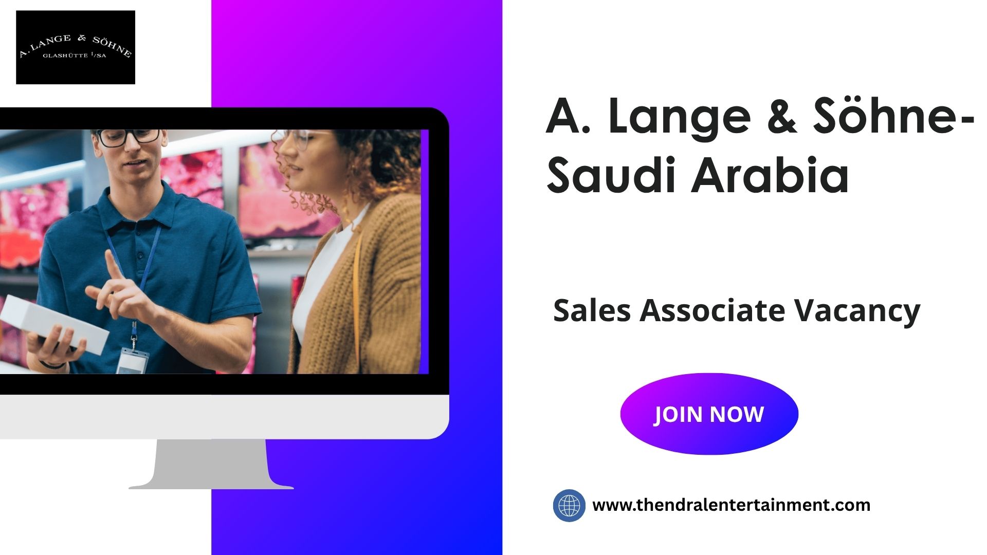 ✨ A. Lange & Söhne – Sales Associate Vacancy in Saudi Arabia 2025 – Apply Immediately