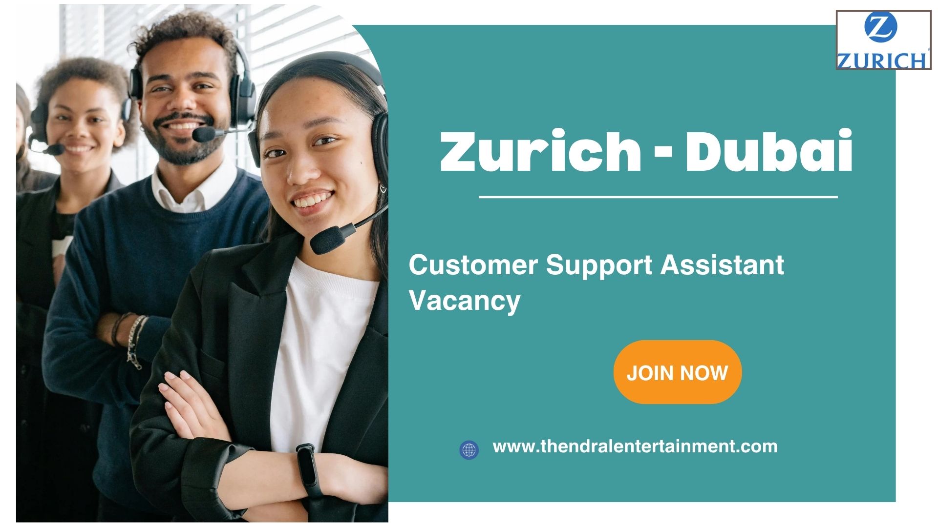 🏢 Zurich – Customer Support Assistant Vacancy in Dubai – Apply Before 18 Nov 2025