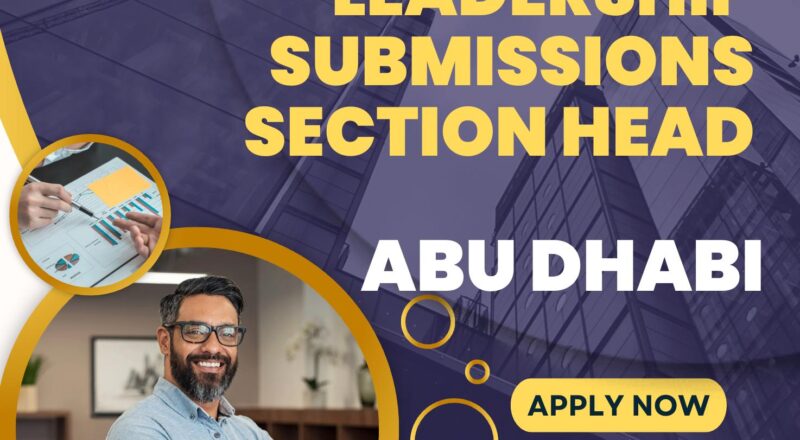 Government Jobs UAE 2025 – Exciting Leadership Submissions Section Head Role at DCT Abu Dhabi