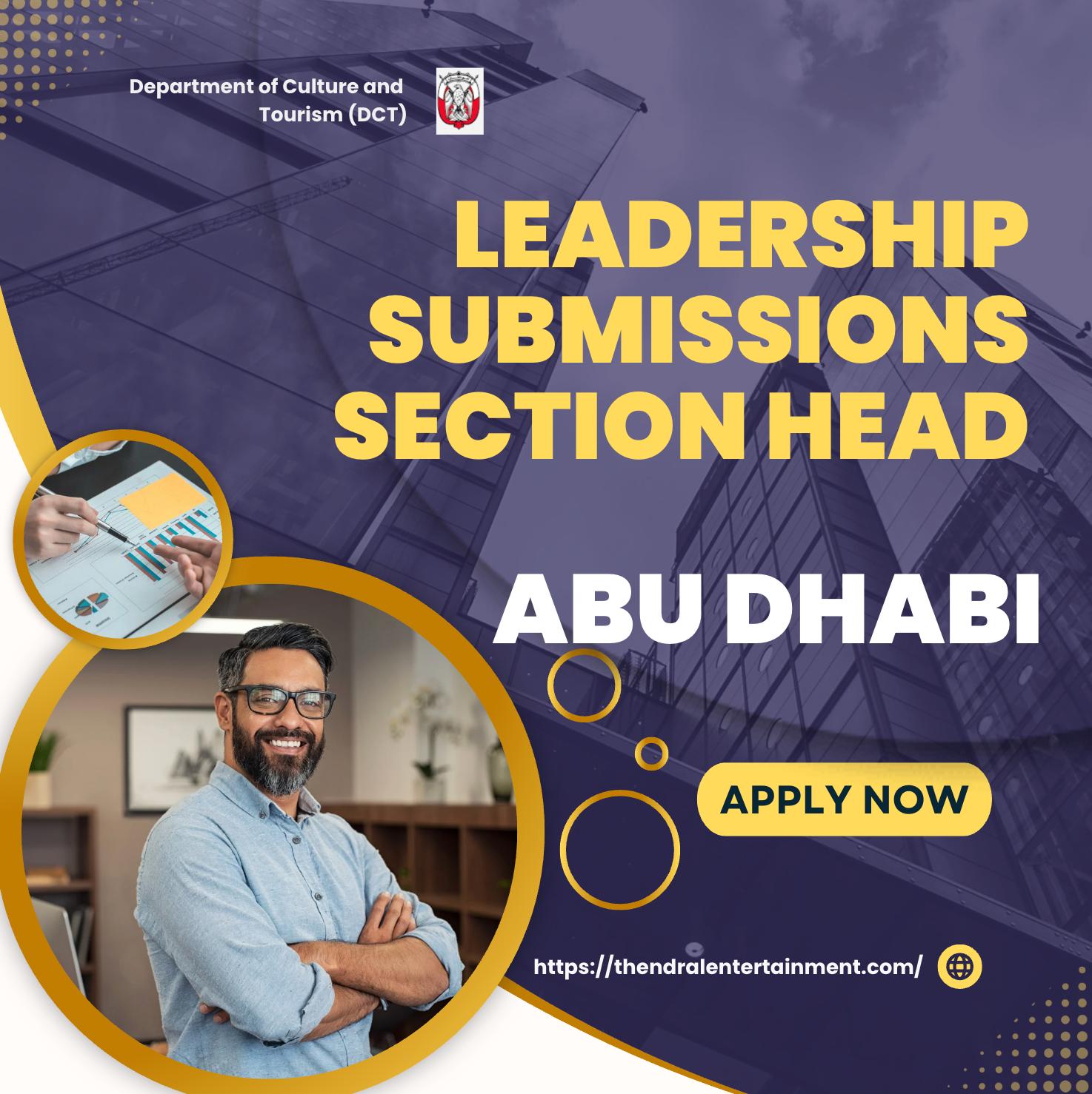 Government Jobs UAE 2025 – Exciting Leadership Submissions Section Head Role at DCT Abu Dhabi