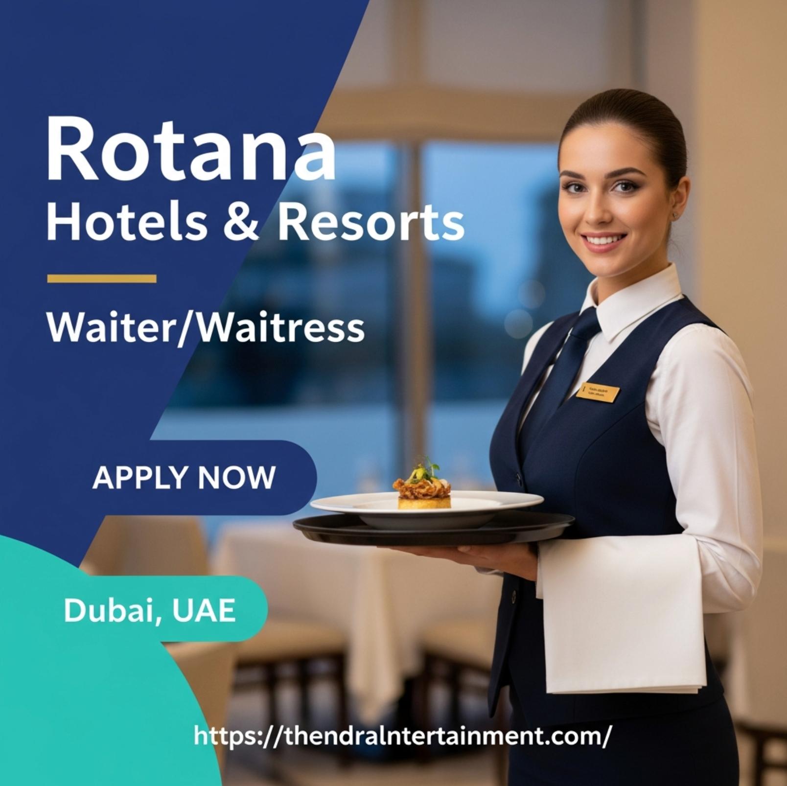Waiter / Waitress Job in Abu Dhabi 2025 – Exciting Hospitality Career at Park Rotana
