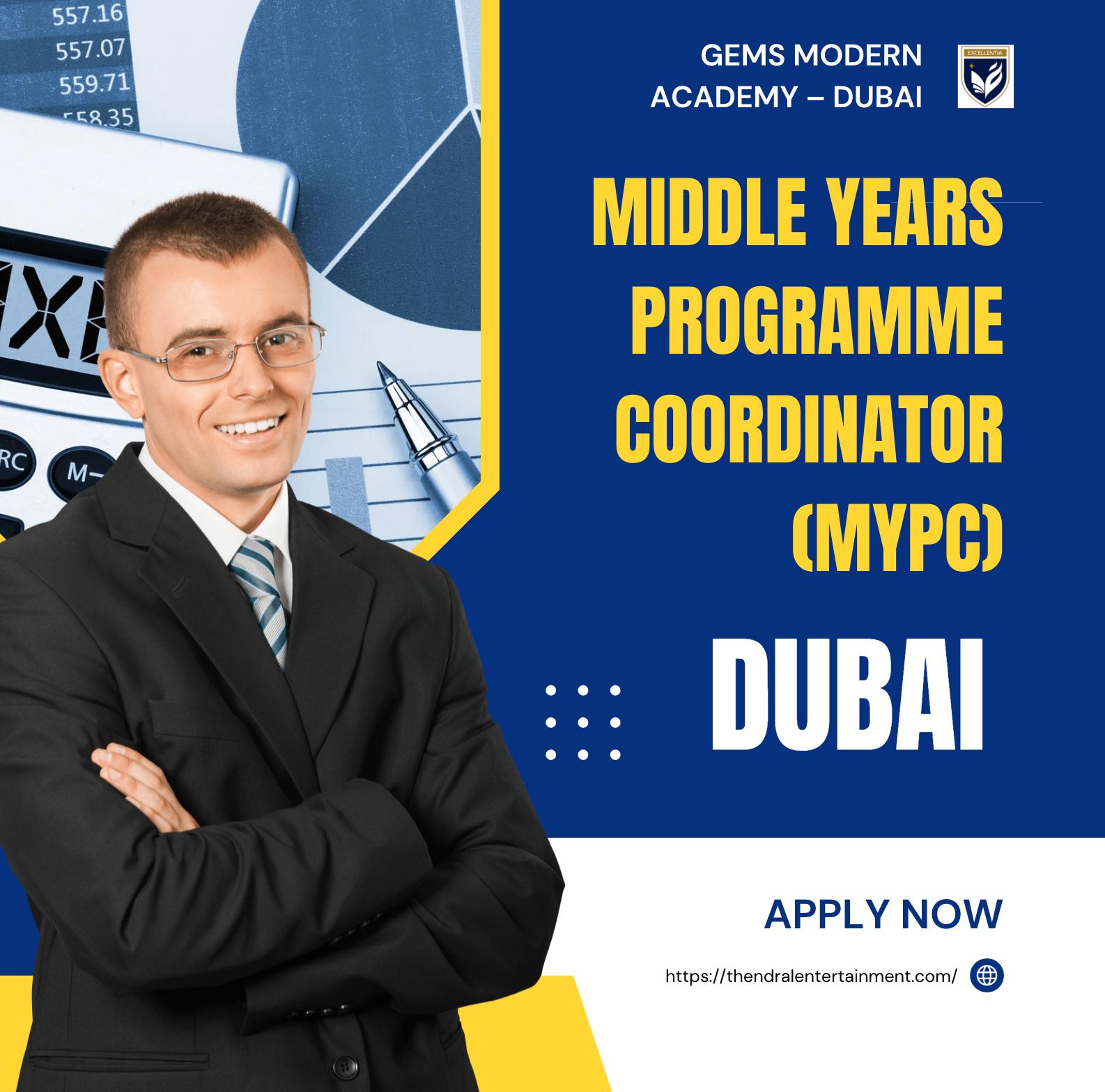 Teaching Jobs Dubai 2025 – Middle Years Programme Coordinator (MYPC) at GEMS Modern Academy | Apply Now