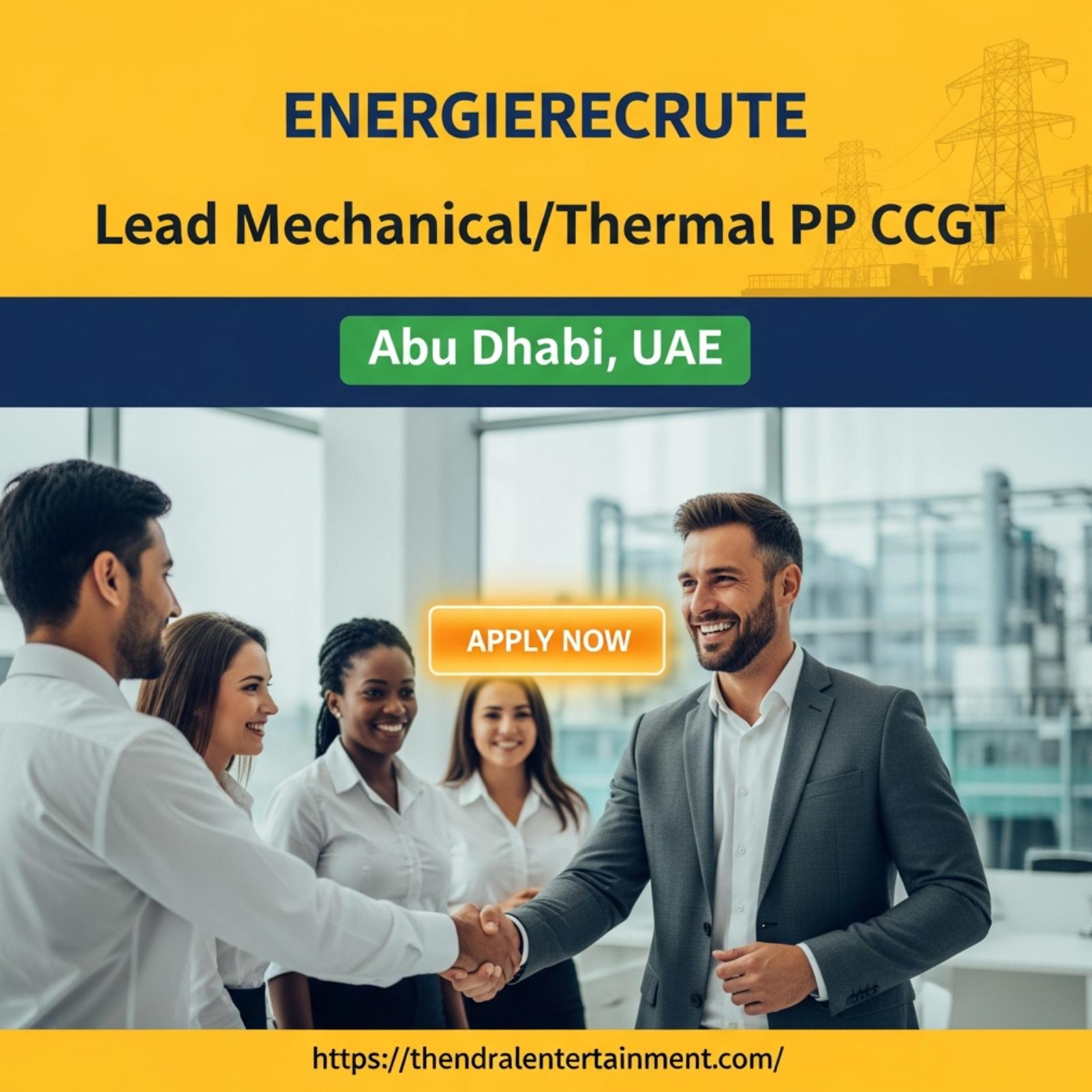 Lead Mechanical Engineer Job in Abu Dhabi 2025 – Segula Technologies Hiring for Thermal PP-CCGT Role Now