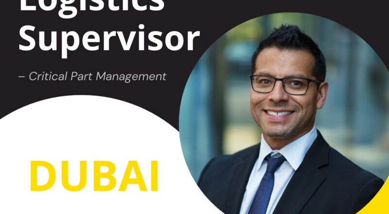 Logistics Supervisor Jobs in Dubai 2025 – High-Impact Critical Parts Role at Müller & Phipps Middle East