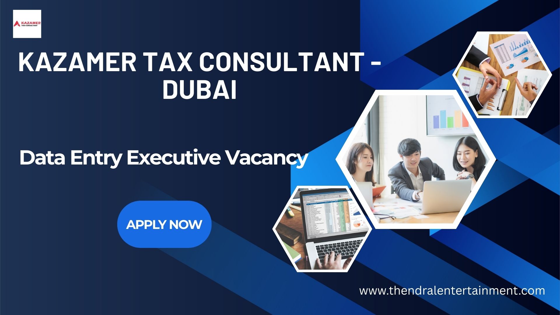 ✨ Kazamer Tax Consultant | Data Entry Executive Vacancy In Dubai 2025 – Apply Immediately