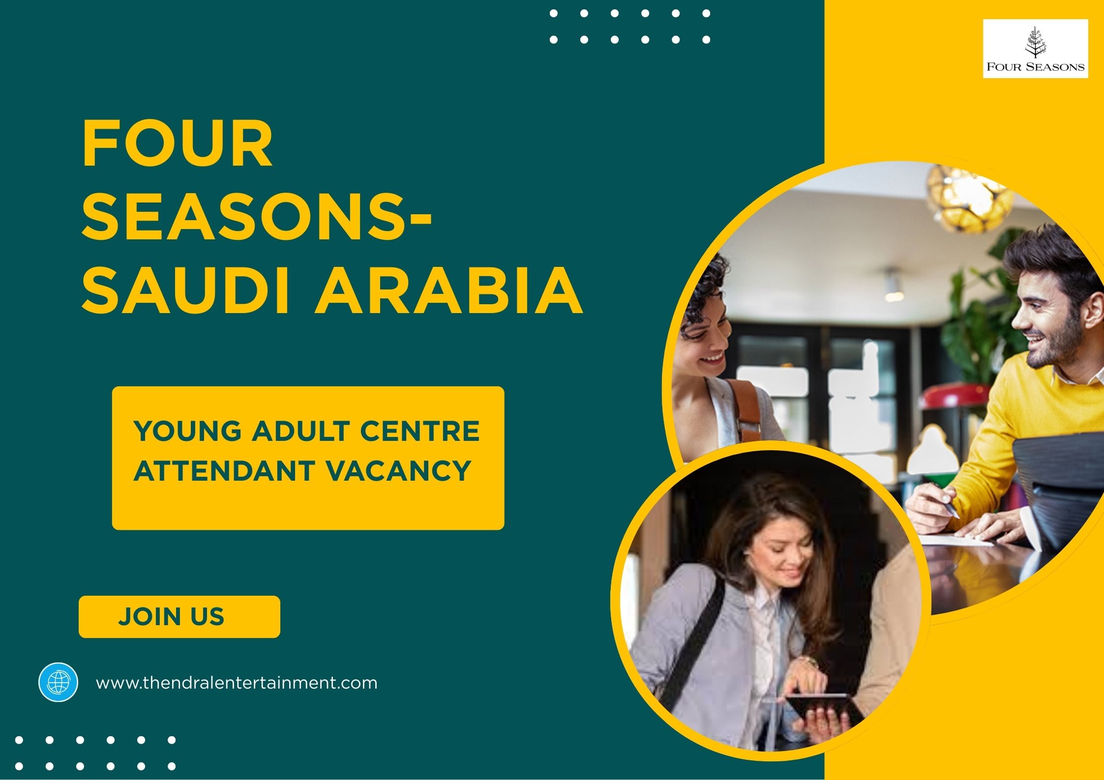 ✨ Four Seasons | Young Adult Centre Attendant Vacancy in Saudi Arabia 2025