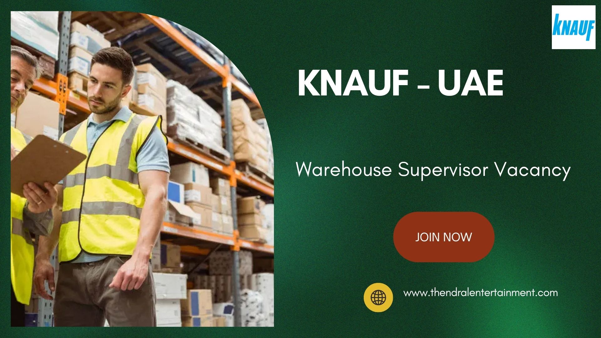 ✨ Knauf | Warehouse Supervisor Vacancy In UAE 2025 – Apply Immediately