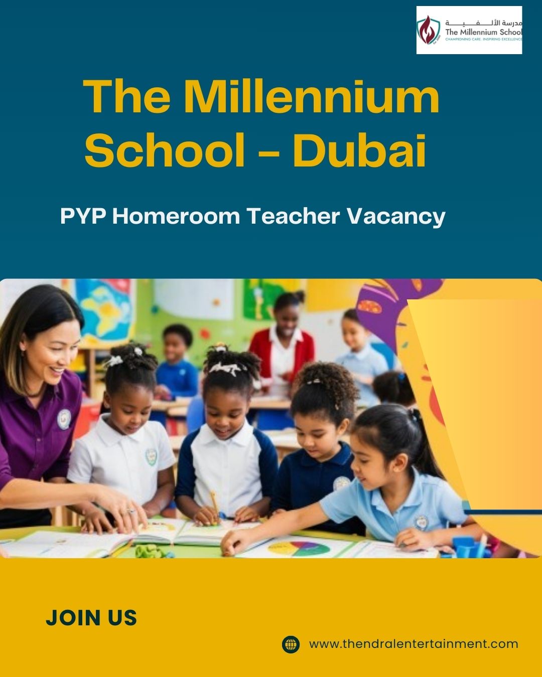 ✨ The Millennium School | PYP Homeroom Teacher Vacancy in Dubai 2025