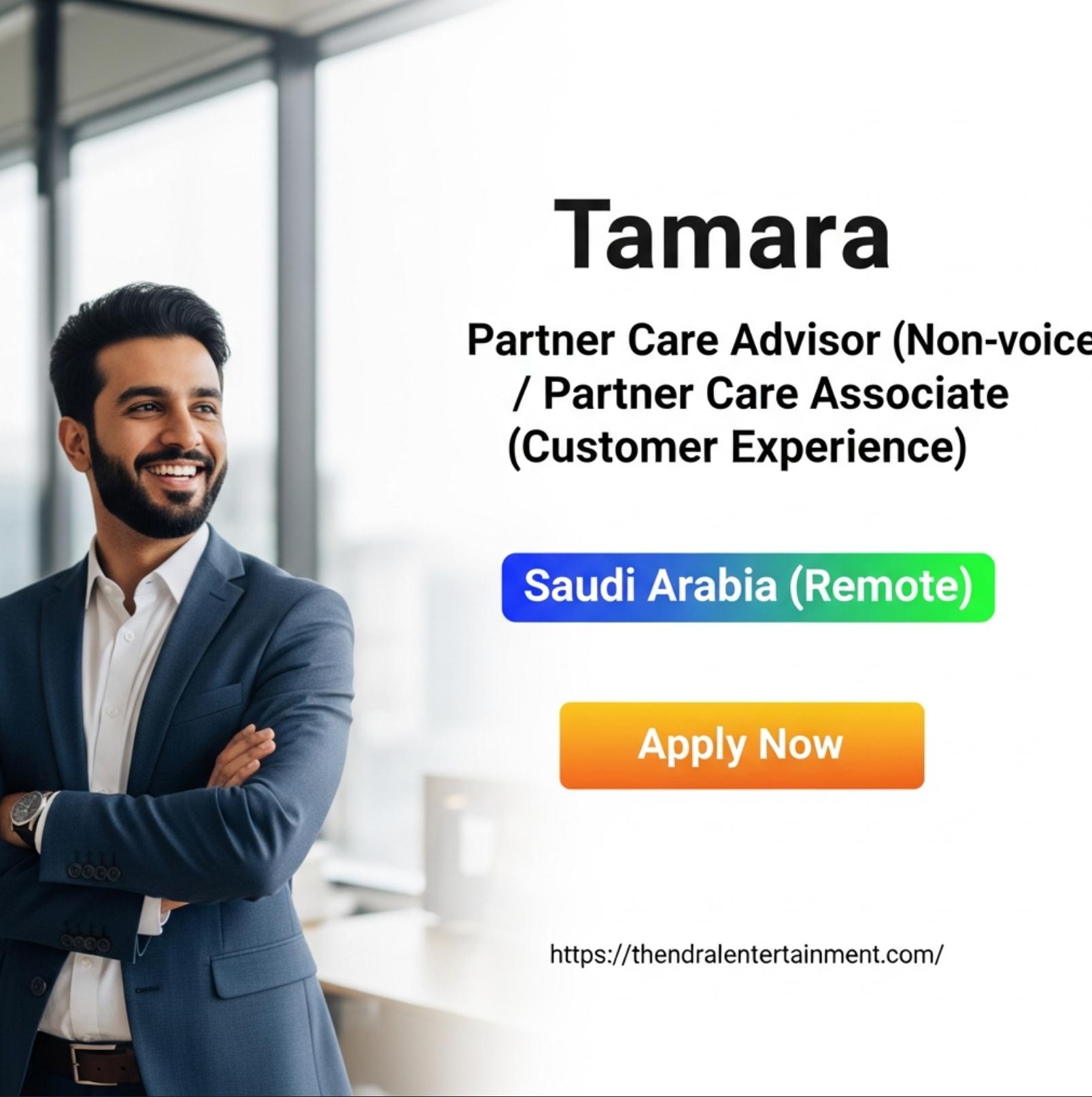Tamara customer service jobs Saudi Arabia 2025 – Remote Non-Voice Role with Strong Career Growth