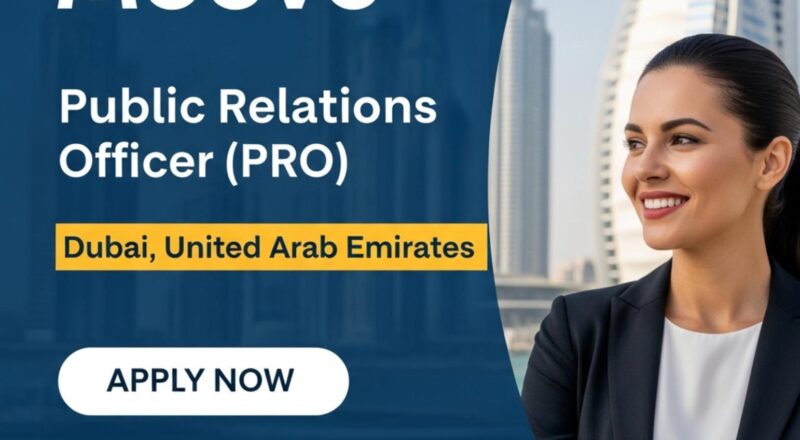 Public Relations Officer jobs Dubai 2025 – Exciting PRO Role at Moove