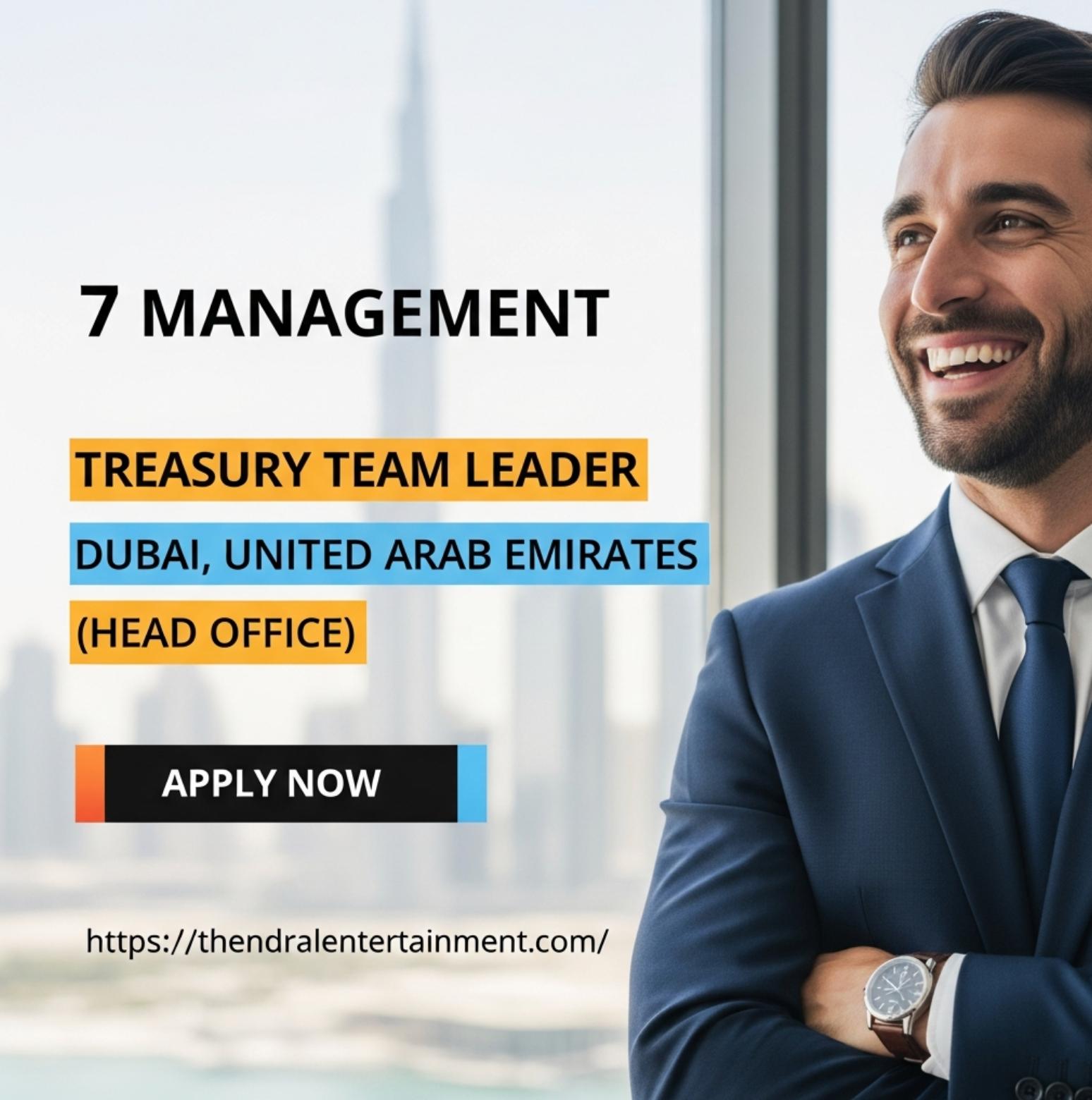 Treasury Team Leader Jobs Dubai – High Growth Hospitality Finance Leadership at 7 Management | Apply Before Jan 1st 2026