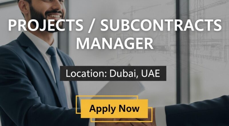 Projects Subcontracts Manager Abu Dhabi 2025 – Brunel Energy Job Opportunity in a Leading EPC Company