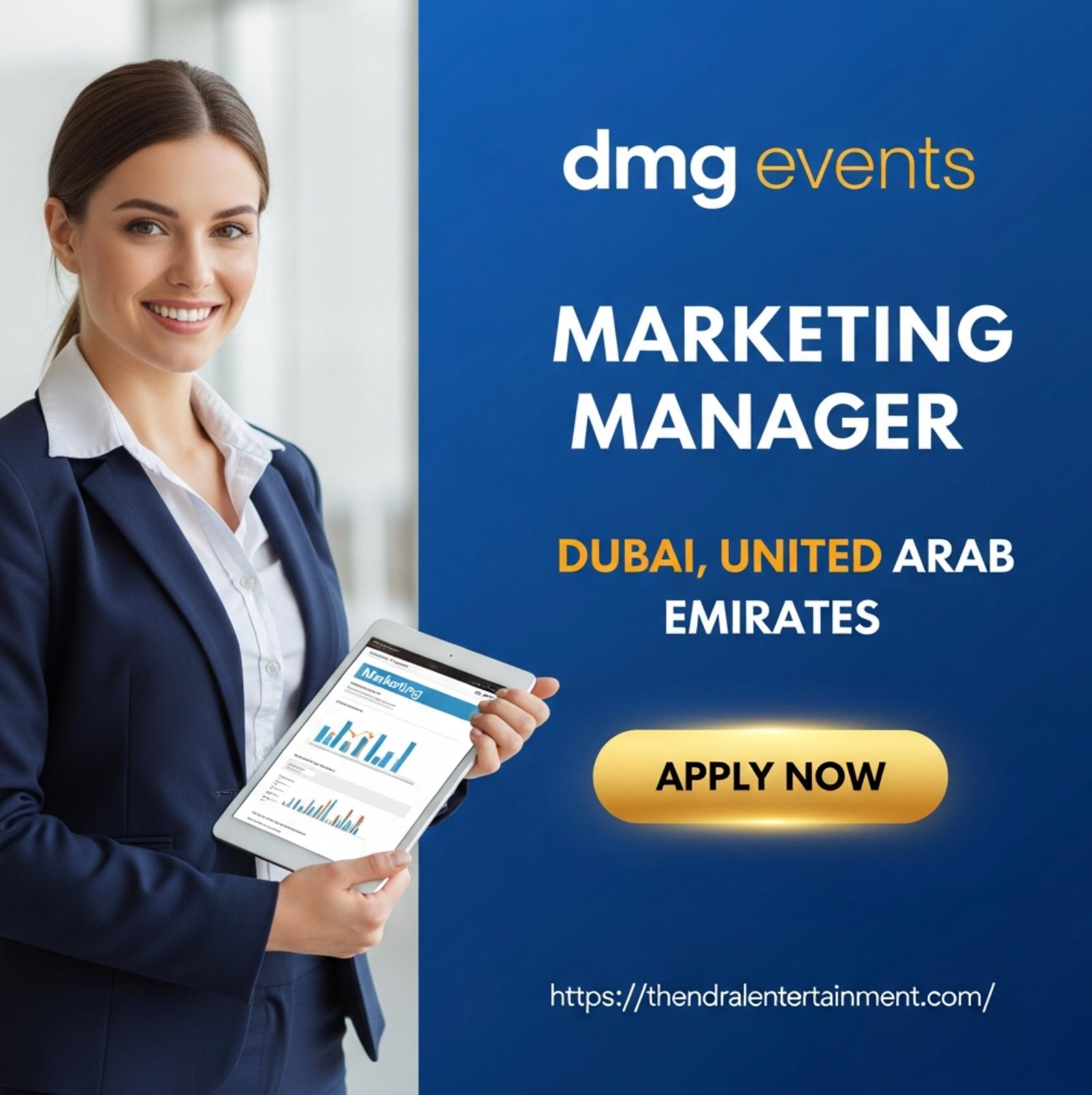 Marketing Manager jobs in Dubai 2025 – Exciting Career Opportunity at dmg events