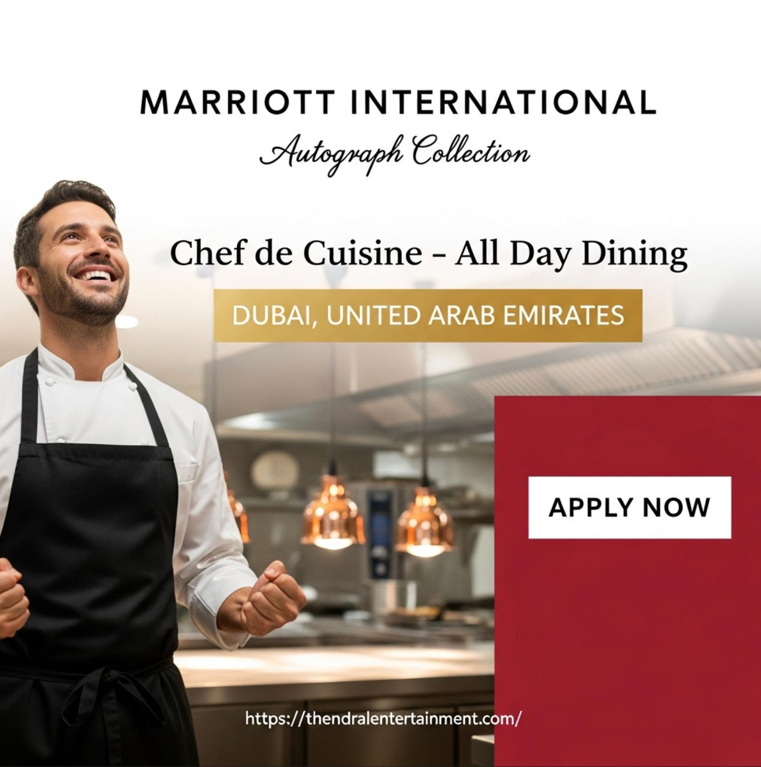 Dubai Chef de Cuisine Jobs 2025 – Lead All-Day Dining at Lapita Dubai Parks & Resorts Now