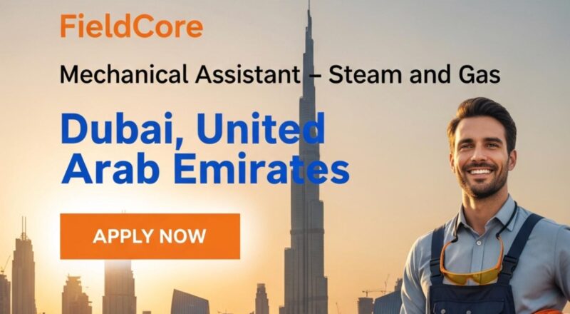 FieldCore Careers Dubai 2025 – Secure Mechanical Assistant Role in Gas & Steam Turbine Services