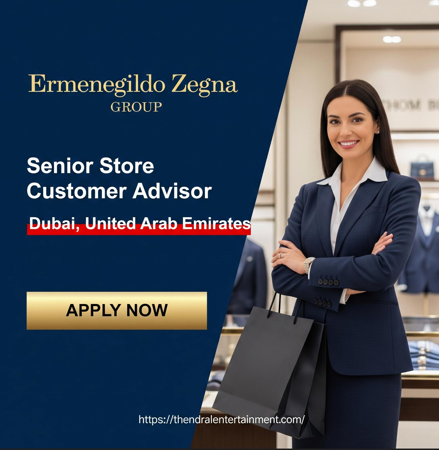 Luxury Retail Jobs in Dubai 2025 – Powerful Senior Store Customer Advisor Career at Zegna