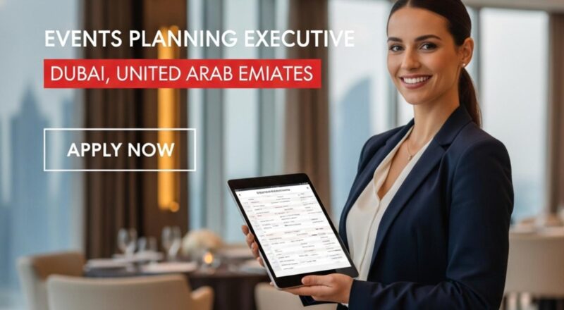 Events Planning Executive Dubai 2026 – Exciting Career at Andaz The Palm