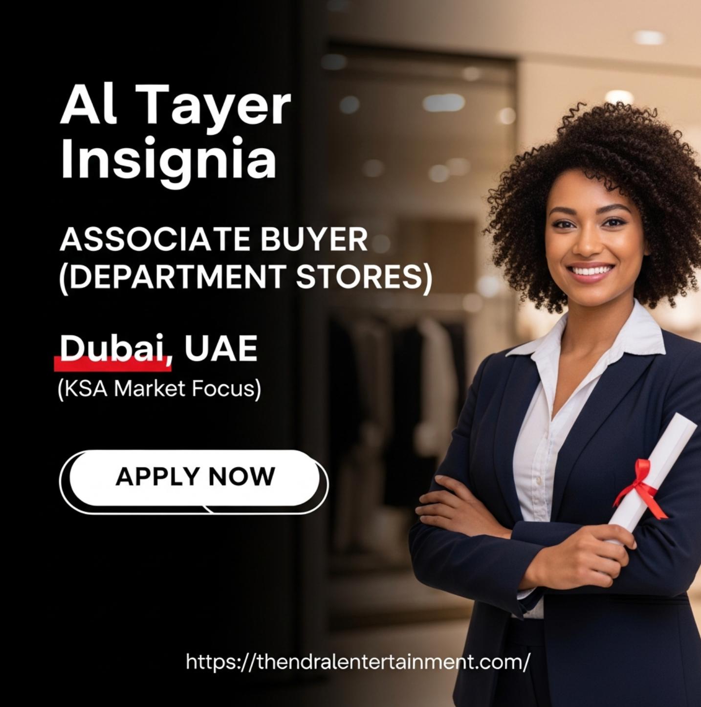 Exciting Associate Buyer Job at Al Tayer in Dubai 2026 | Tax-Free Salary + Visa