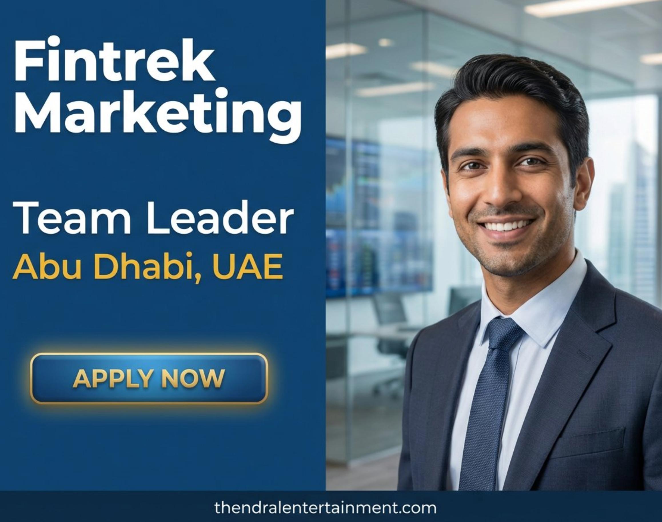Team Leader Personal Finance at Fintrek Marketing in Abu Dhabi 2026