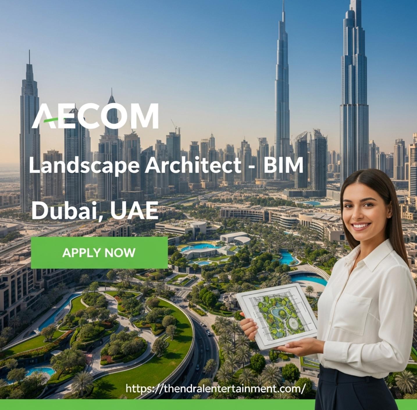 Urgent Hiring Landscape Architect Job in Dubai at AECOM 2026 | Tax-Free Salary + Visa