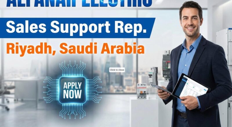 Sales Support Representative at alfanar Electric in Riyadh 2025 - Apply Now