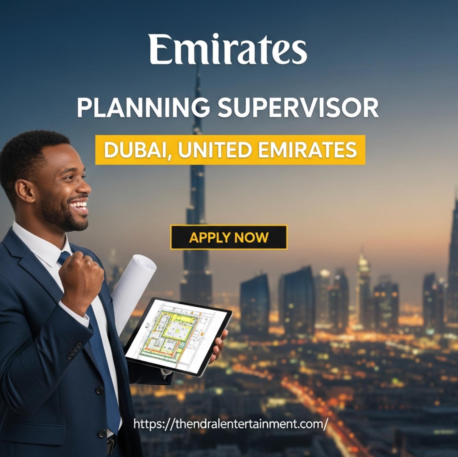 Planning Supervisor at Emirates in Dubai 2026 | Tax-Free Salary + Visa