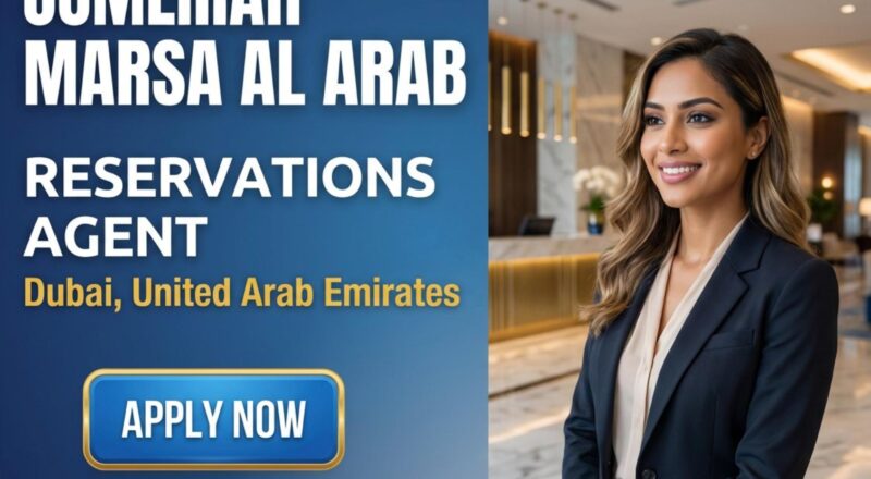 Reservations Agent at Jumeirah Marsa Al Arab 2026 | Tax-Free Salary
