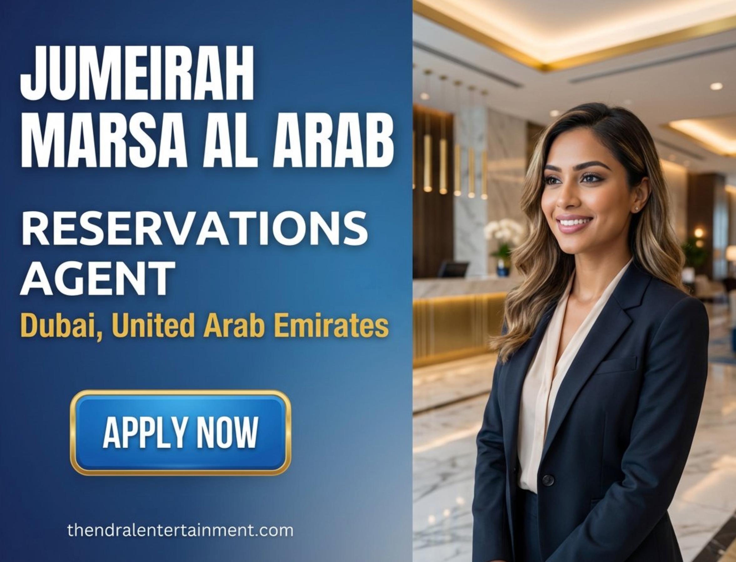 Reservations Agent at Jumeirah Marsa Al Arab 2026 | Tax-Free Salary