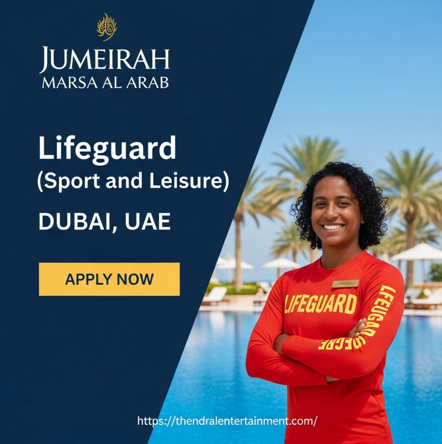 Urgent Lifeguard Job in Dubai at Jumeirah 2026 | Tax-Free Salary + Visa