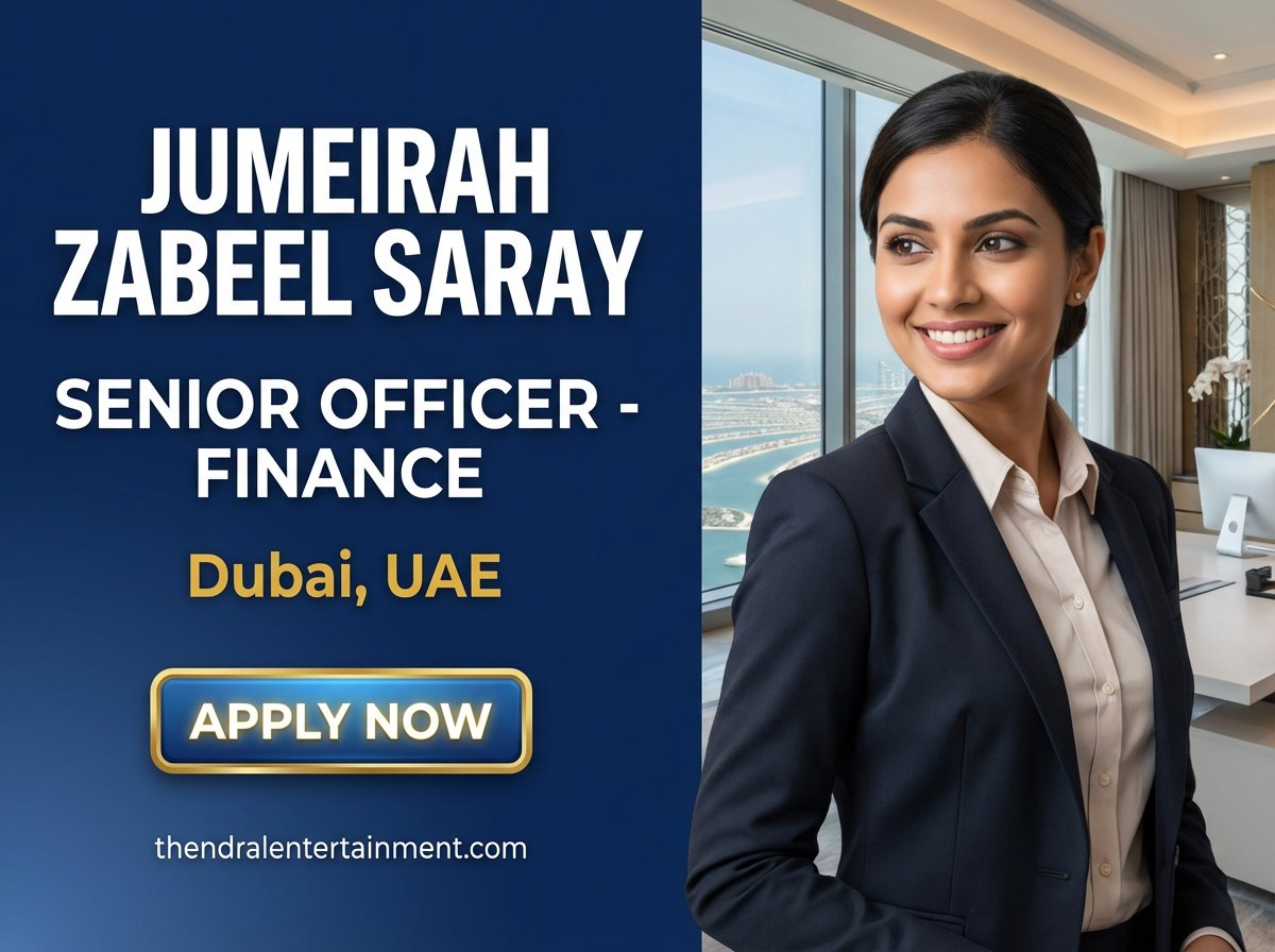 Urgent Finance Officer Job in Dubai at Jumeirah 2026 | Tax-Free Salary