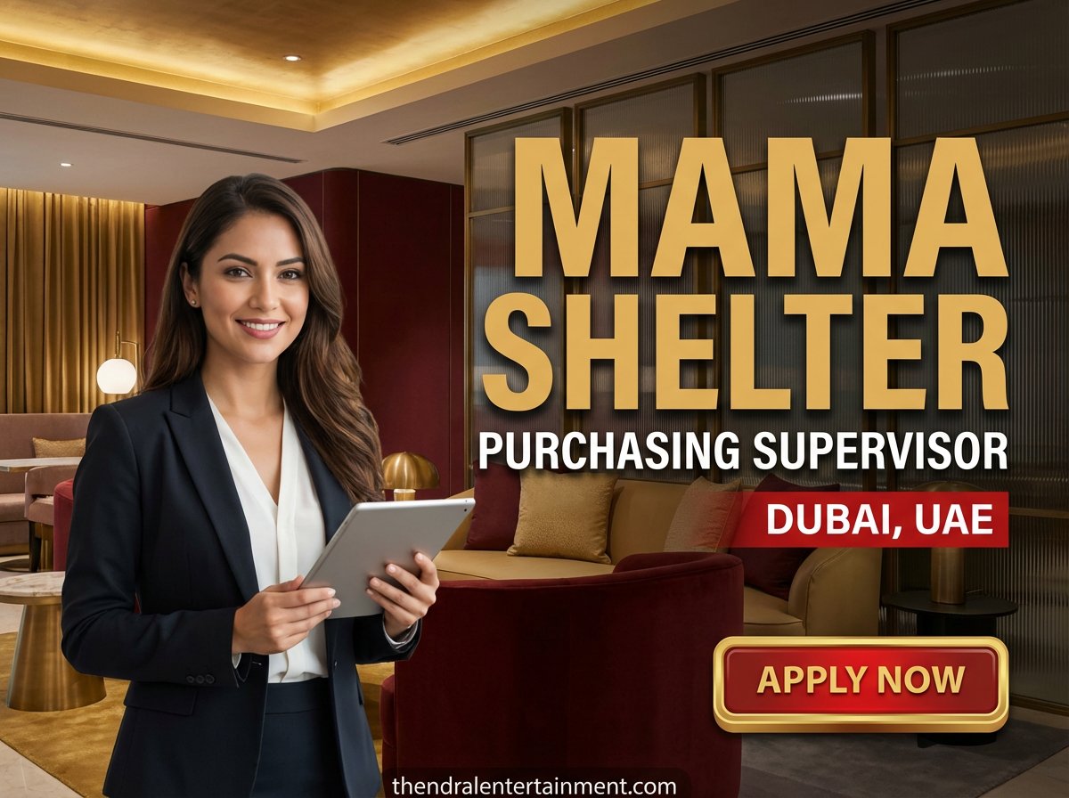 Urgent Purchasing Supervisor Job in Dubai at Mama Shelter 2026 | Tax-Free Salary