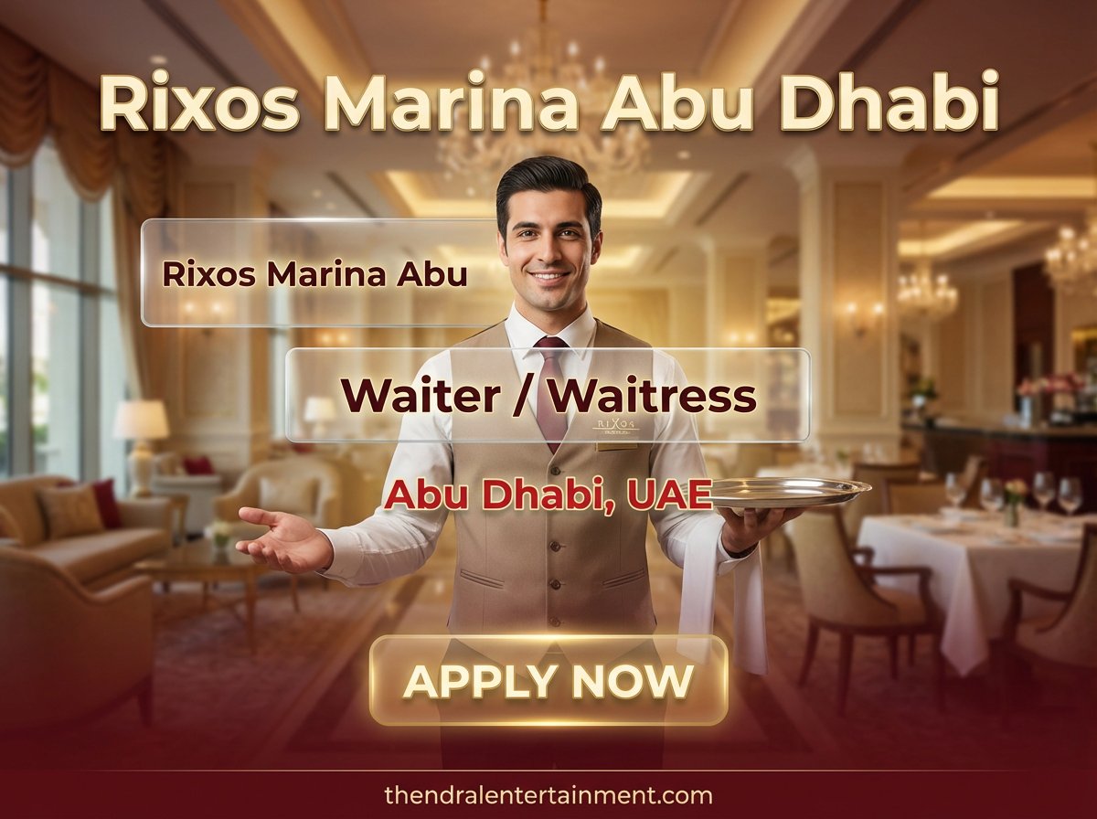 Waiter Waitress Job at Rixos Marina Abu Dhabi | Tax Free Salary