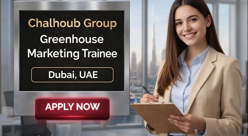 Greenhouse Marketing Trainee Job in Dubai