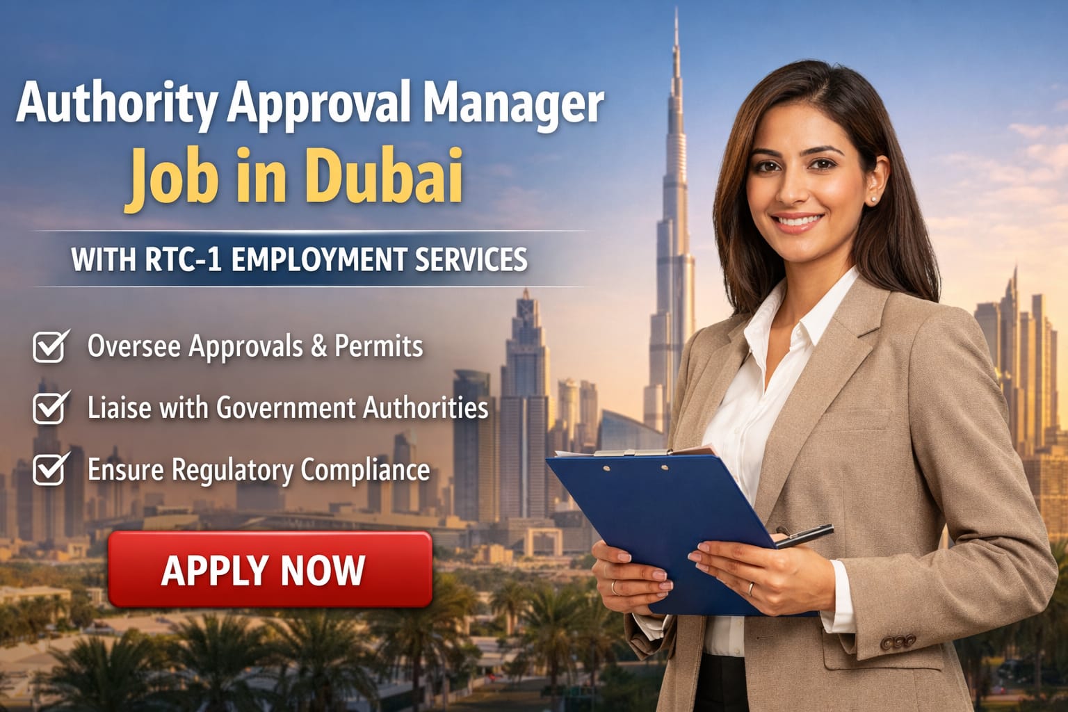 Authority Approval Manager Job in Dubai