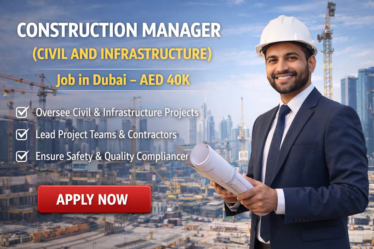 Construction Manager Job in Dubai