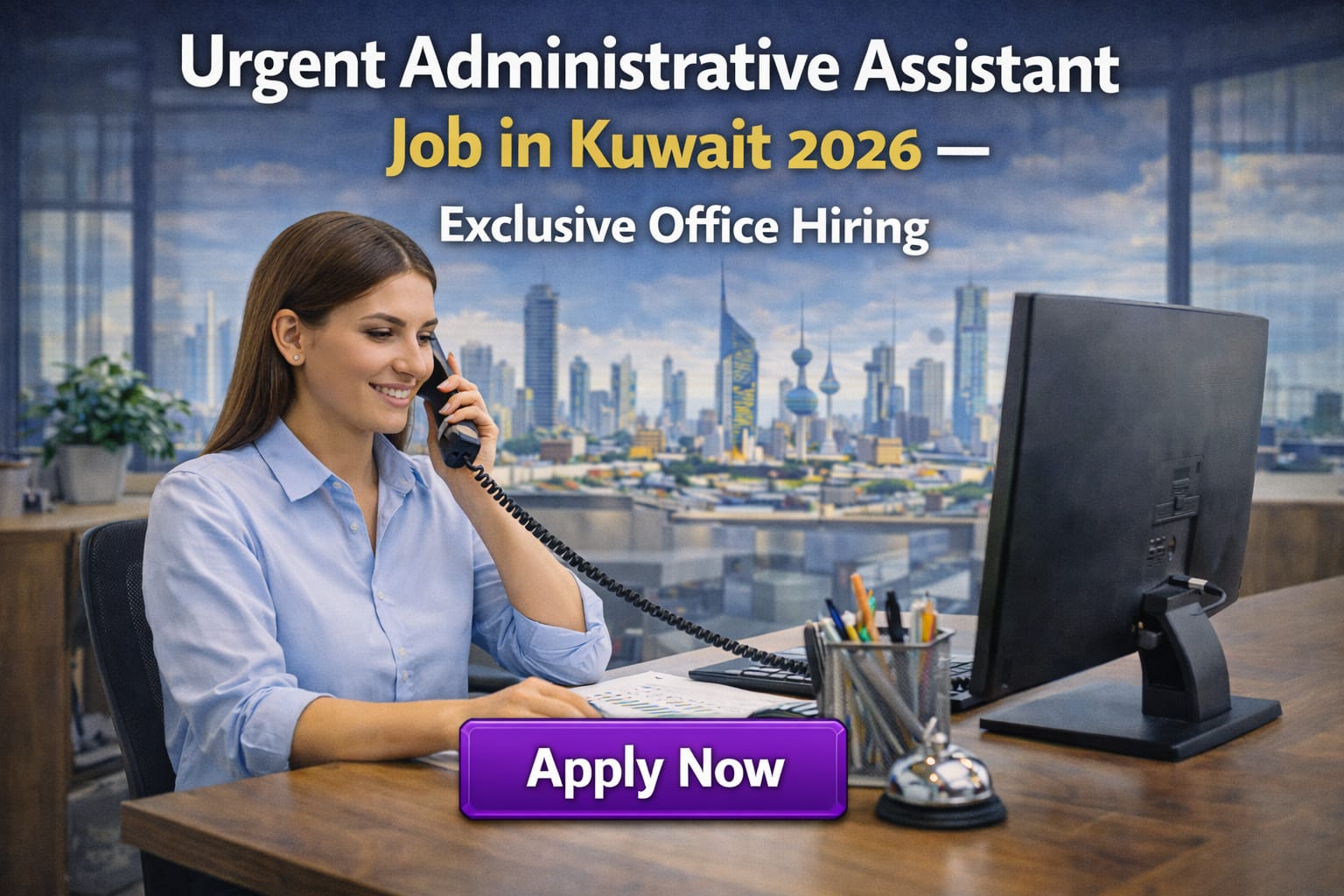 Apply for the Urgent Administrative Assistant Job in Kuwait 2026. Immediate office hiring with competitive benefits. Female candidates preferred. Easy apply.