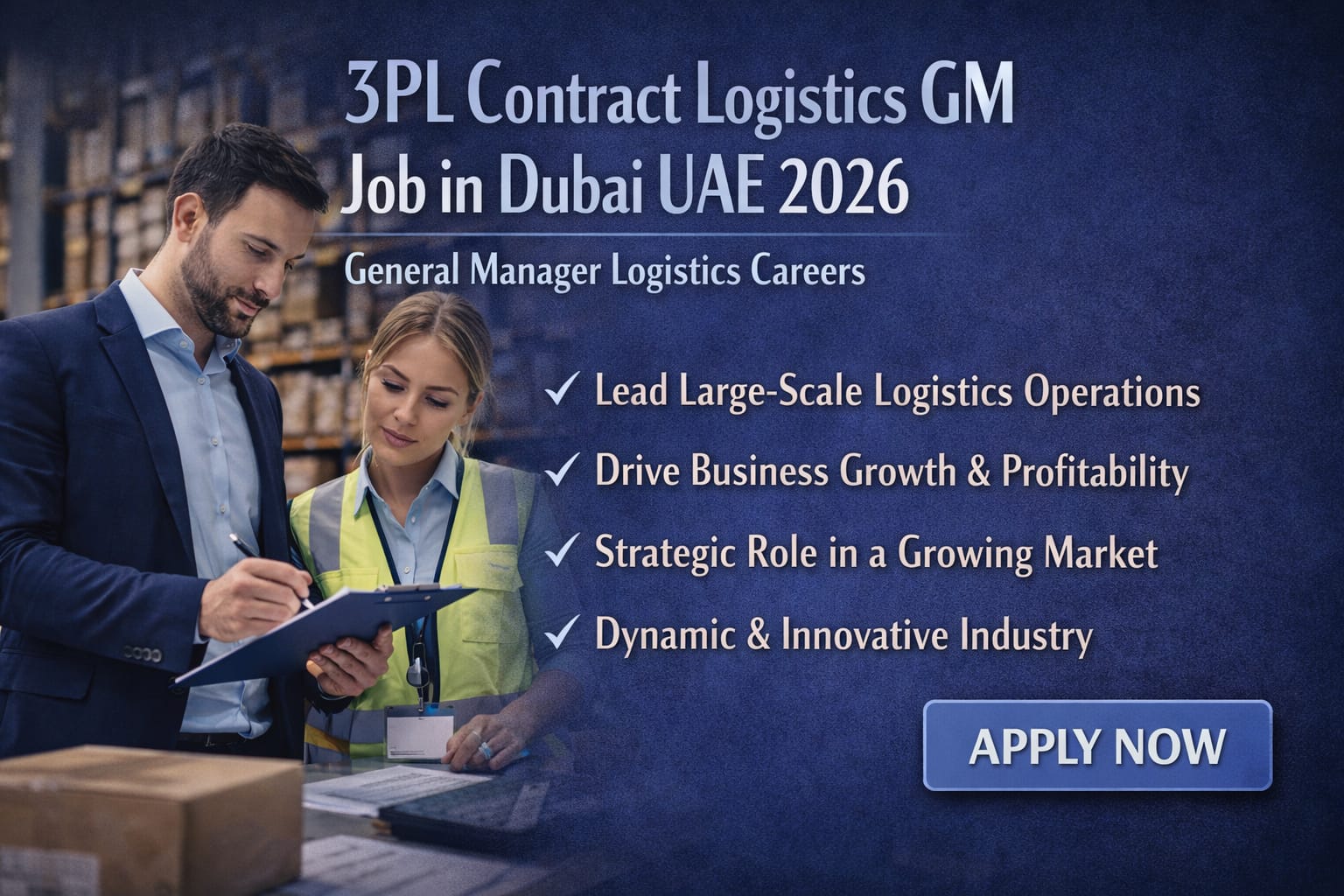 3PL Contract Logistics GM Job in Dubai