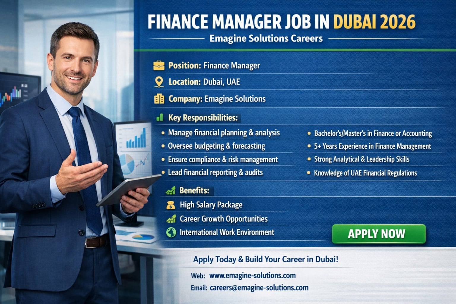 Finance Manager Job in Dubai