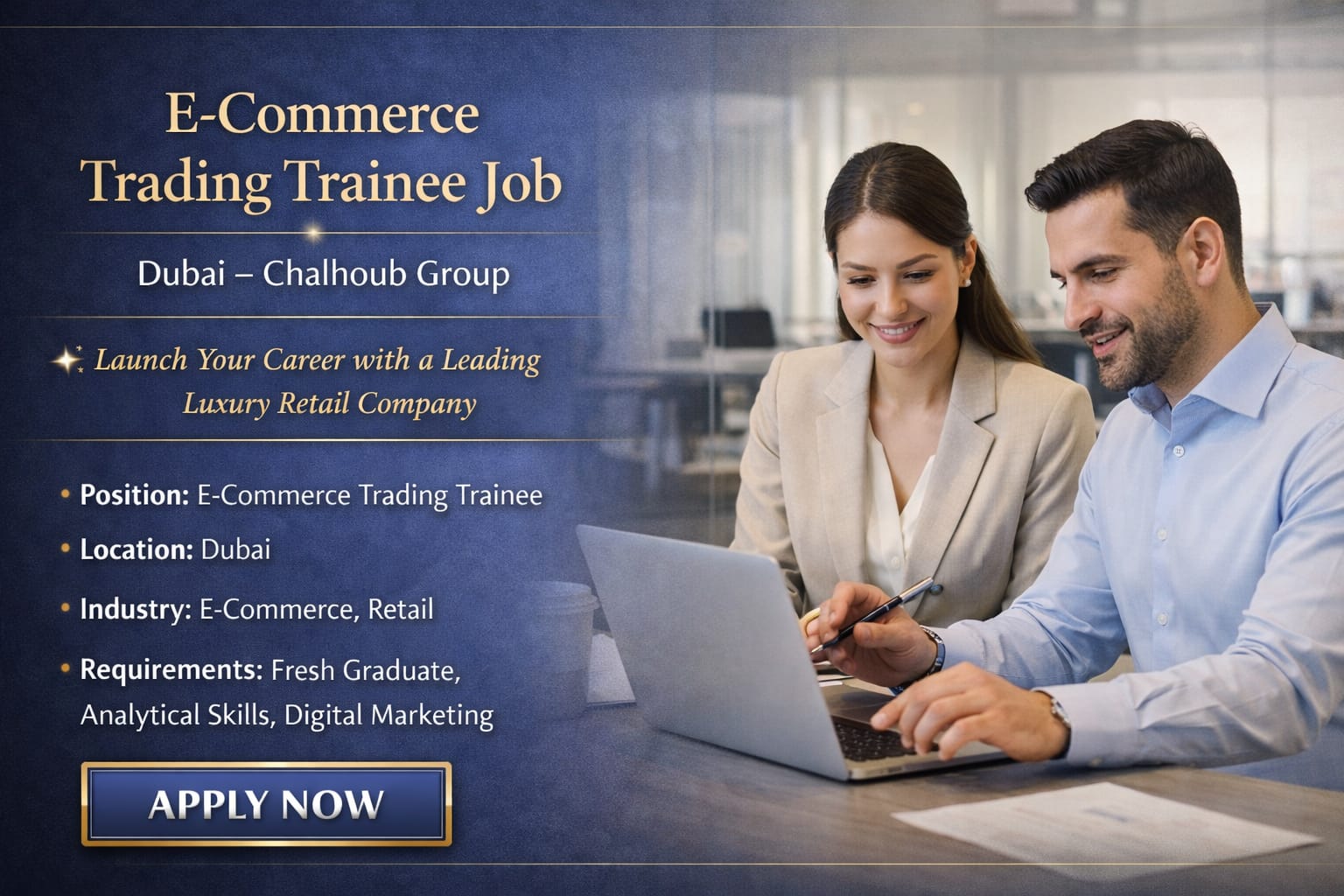 E-commerce Trading Trainee Job in Dubai