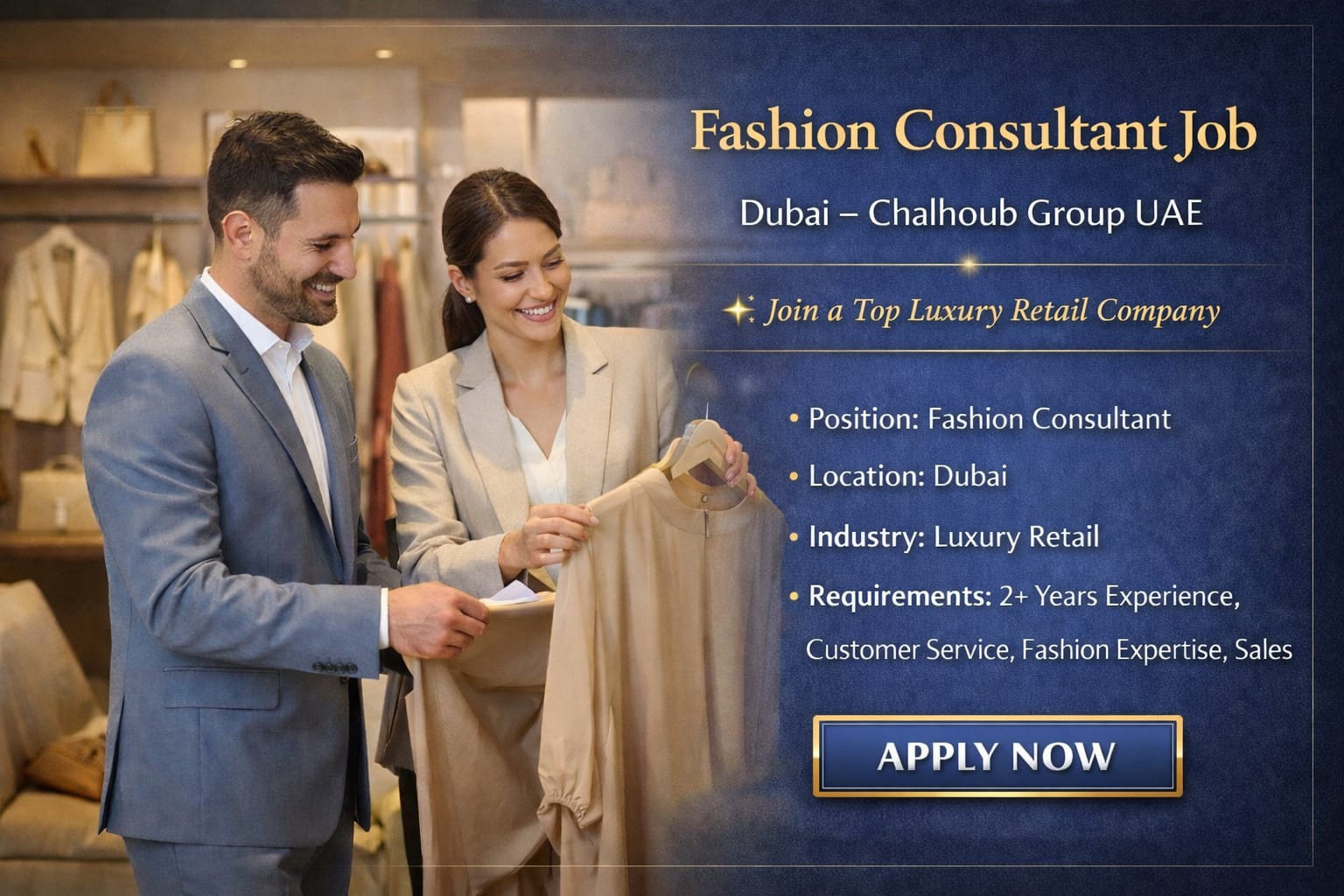 Fashion Consultant Job in Dubai