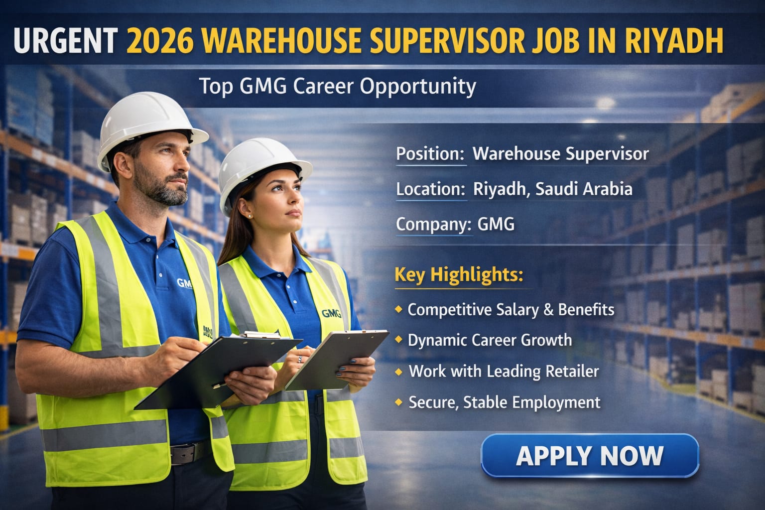 Warehouse Supervisor Job in Riyadh