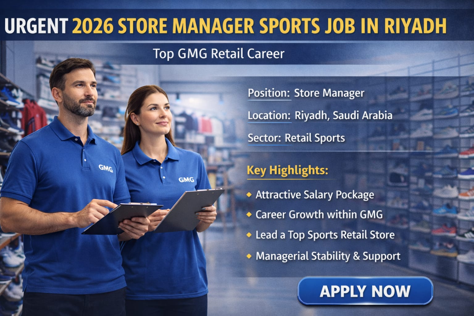 Store Manager Sports Job in Riyadh