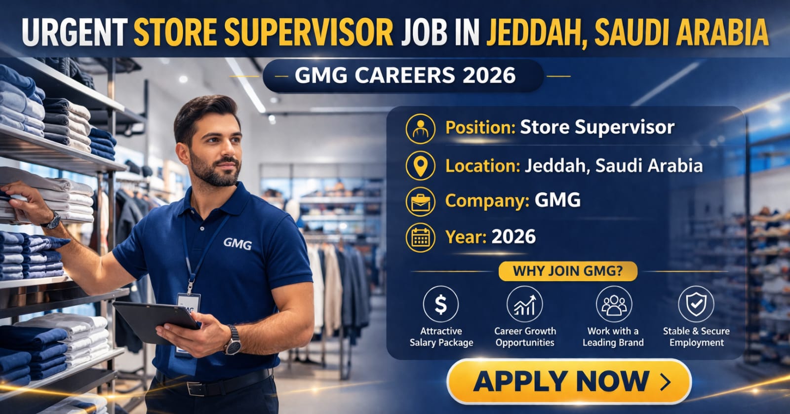 Store Supervisor Job in Jeddah