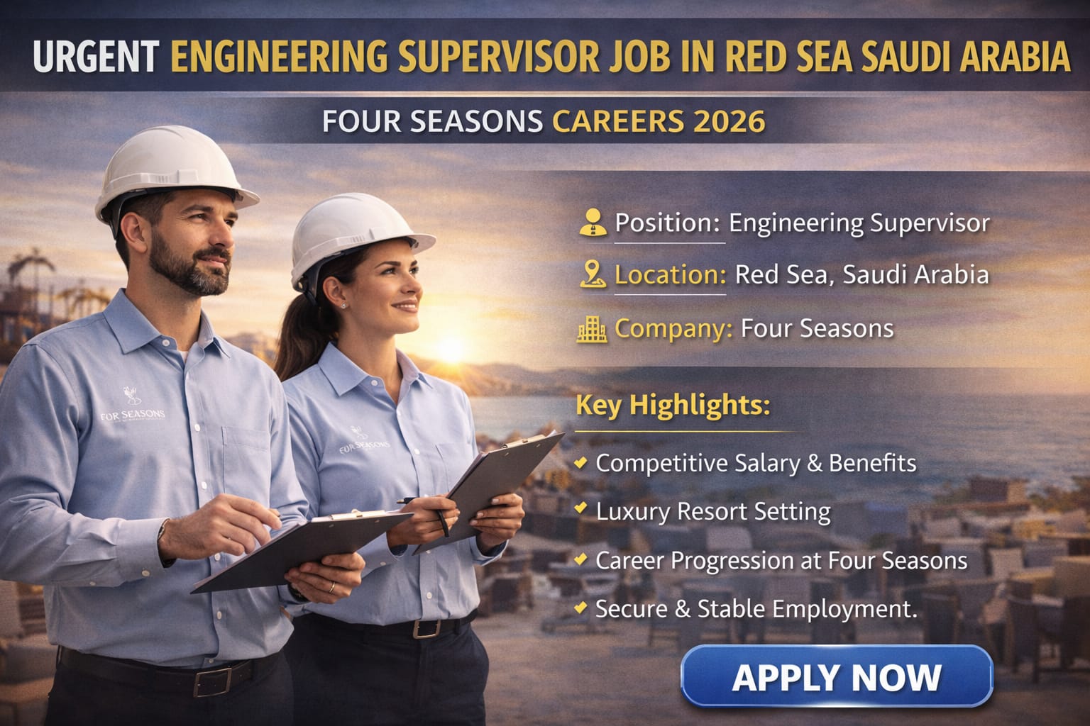 Engineering Supervisor Job in Red Sea Saudi Arabia