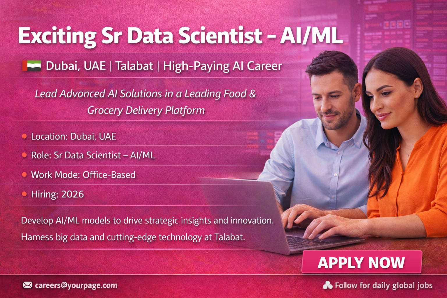 Sr Data Scientist AI ML Job in Dubai UAE